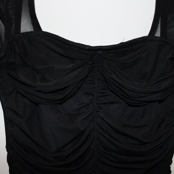 Black Ruffle Mini Dress - Picture 6 of 7